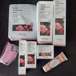 Bioaqua Korean Hyaluronic skincare set cleanser, moisturizer, eye cream, toner